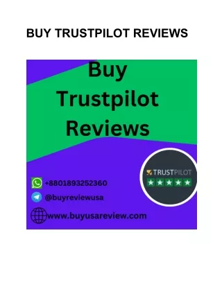 BUY TRUSTPILOT REVIEWS