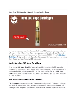 CBD Vape Cartridges