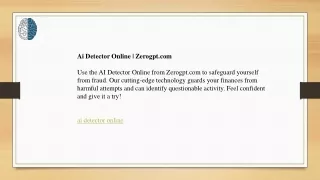 Ai Detector Online  Zerogpt.com