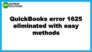The Right Way To FIx QuickBooks Error 1625