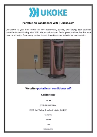 Portable Air Conditioner Wifi  Ukoke.com