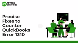 Quick Fixes For QuickBooks Error 1310