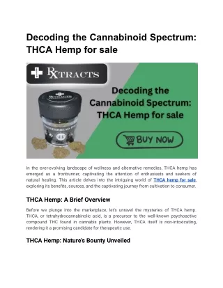 Decoding the Cannabinoid Spectrum_ THCA Hemp for sale