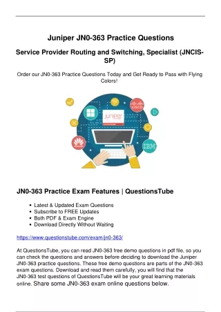 Juniper JN0-363 Exam Questions - The Best Study Method to Achieve Success