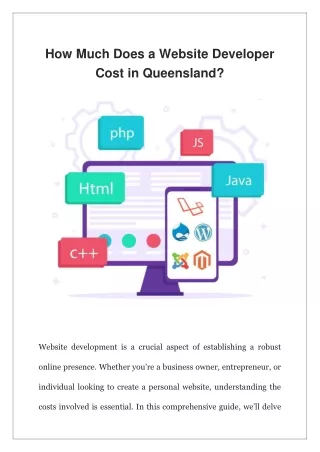 How Much Does a Website Developer Cost in Queensland?