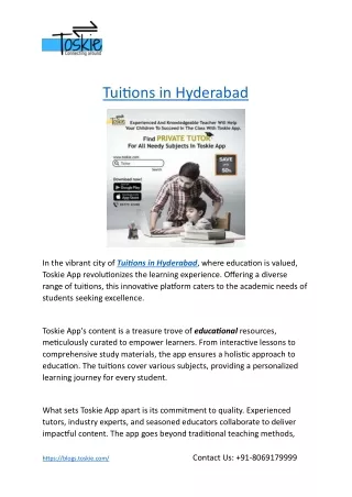 Tuitions in Hyderabad