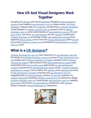 How UX And Visual Designers Work Together.docx