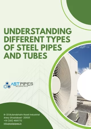 Understanding Different Types of Steel Pipes and Tubes