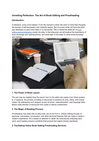 Unveiling Perfection_ The Art of Book Editing and Proofreading