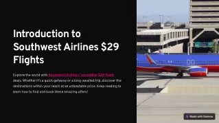 Southwest Airlines $29 Flights