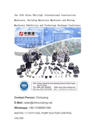 the 16th China (Beijing) International Construction Machinery, Building Materials Machinery and Mining Machinery Exhibit