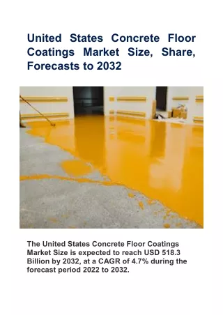 United States Concrete Floor Coatings Market