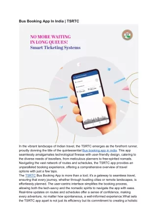 Bus Booking App In India _ TSRTC