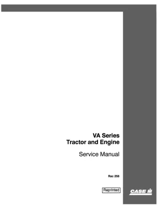 CASE VAC Tractor and Engine Service Repair Manual