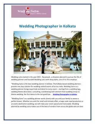 Wedding Photographer in Kolkata