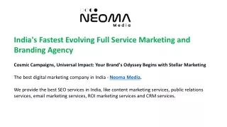 The best digital marketing company in India - Neoma Media.