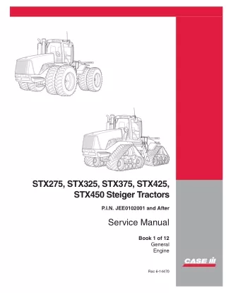 CASE IH STX450 Steiger Tractor Service Repair Manual PIN JEE0102001 and After