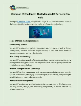 Common IT Challenges That Managed IT Services Can Help