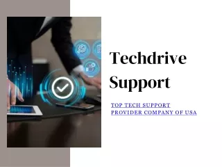 Why techdrive support is best for tech assistance?