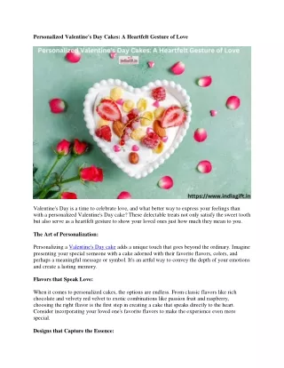 Personalized Valentine's Day Cakes A Heartfelt Gesture of Love