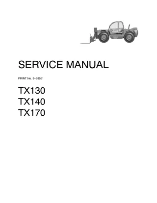 CASE TX140 TELESCOPIC HANDLER Service Repair Manual