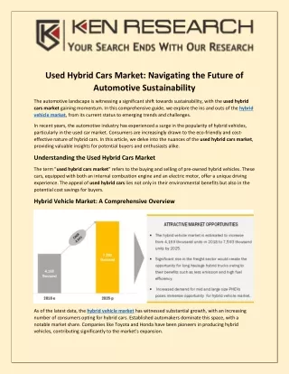 Navigating the Used Hybrid Cars Market for Sustainable Transportation