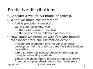 Predictive distributions