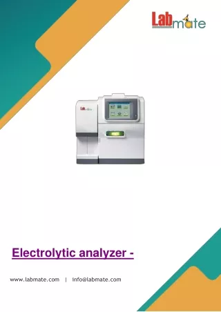 Electrolytic-analyzer