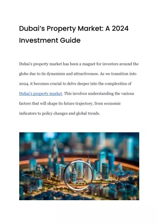 Dubai’s Property Market_ A 2024 Investment Guide