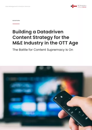 Building a Data-Driven Content Strategy for M&E Industry in the OTT Age