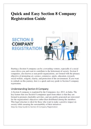 Quick and Easy Section 8 Company Registration Guide