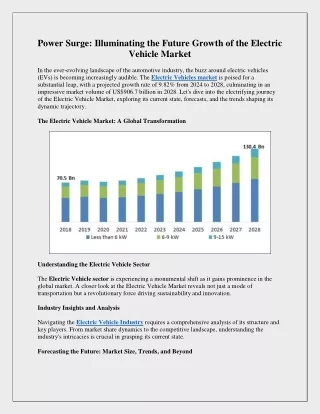 Illuminating the Future Growth of the Electric Vehicle Market