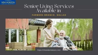 Senior Living Services Available in Farmers Branch, Dallas