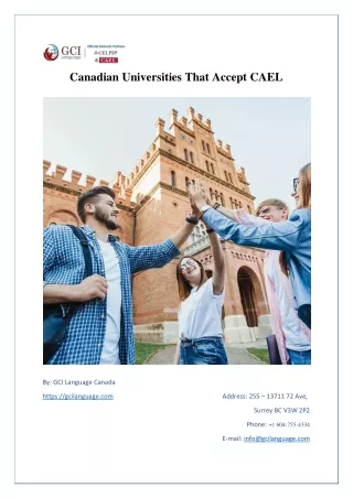 Canadian Universities That Accept CAEL