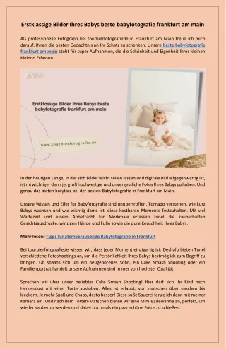 Die perfekte Wahl für Ihr Baby beste babyfotografie frankfurt am main