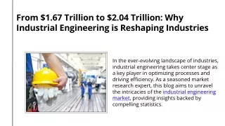 Learn Why Industrial Engineering Market is Reshaping Industries