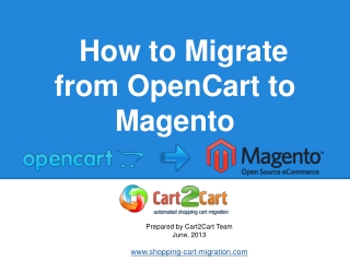How to Migrate from OpenCart to Magento
