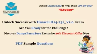 Your Success Awaits with H14-231_V1.0 Dumps at DumpsPass4Sure – 20% Off Now!