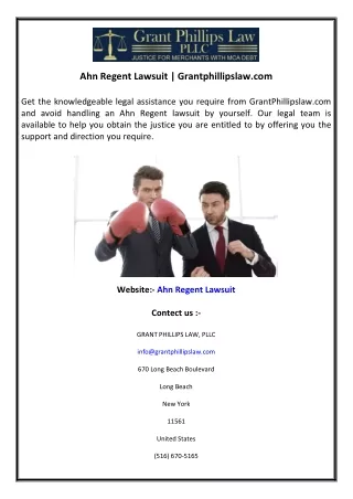 Ahn Regent Lawsuit  Grantphillipslaw.com