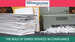 The Role of Shred Services in Compliance