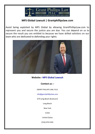 MFS Global Lawsuit  Grantphillipslaw.com