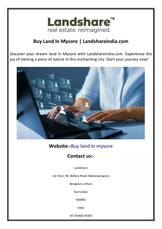 Buy Land In Mysore  Landshareindia.com