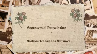 Machine Translation Software