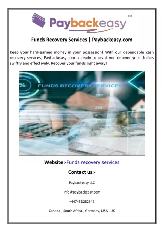 Funds Recovery Services  Paybackeasy.com