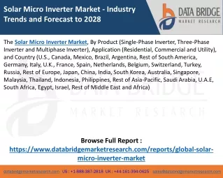 Solar Micro Inverter Market