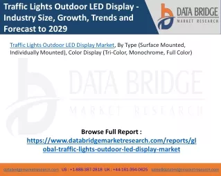 Traffic Lights Outdoor LED Display Market
