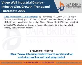 Video Wall Industrial Display Market