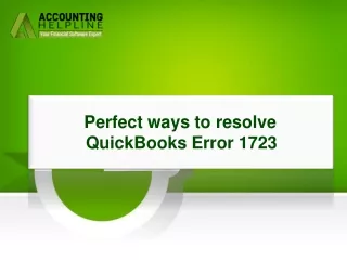 Swift And Effective Ways To Tackle QuickBooks Error 1723