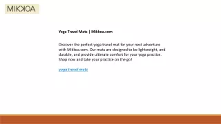 Best Travel Yoga Mat  Mikkoa. COM