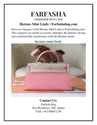 Hermes Mini Lindy | Farfashabag.com